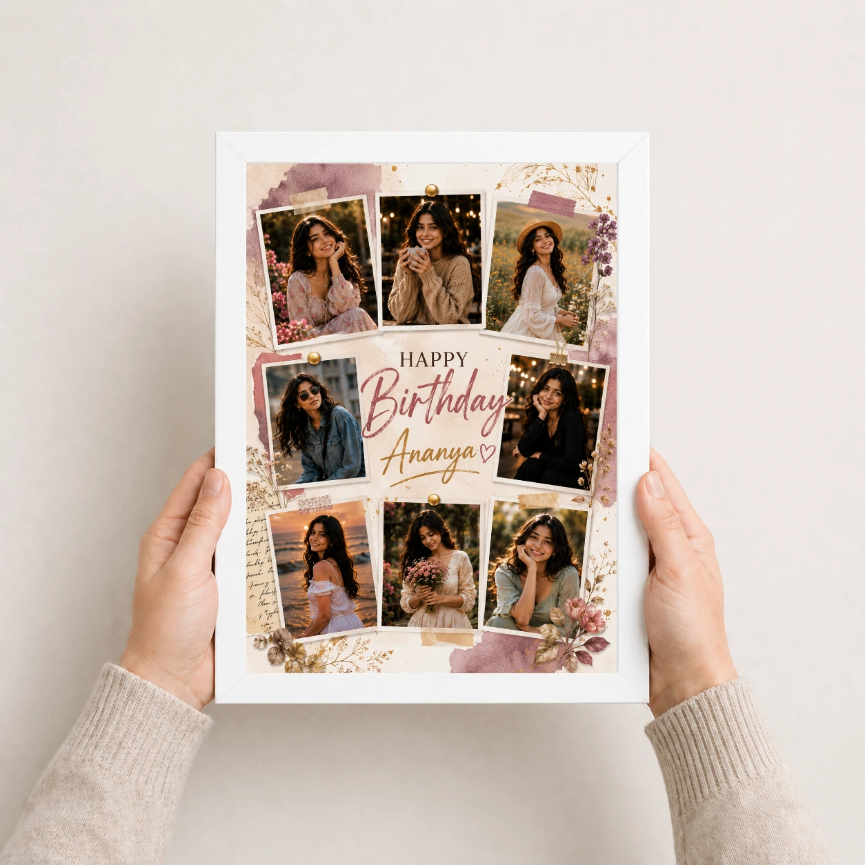 Happy Birthday Photo Frame with Custom Name, view 7