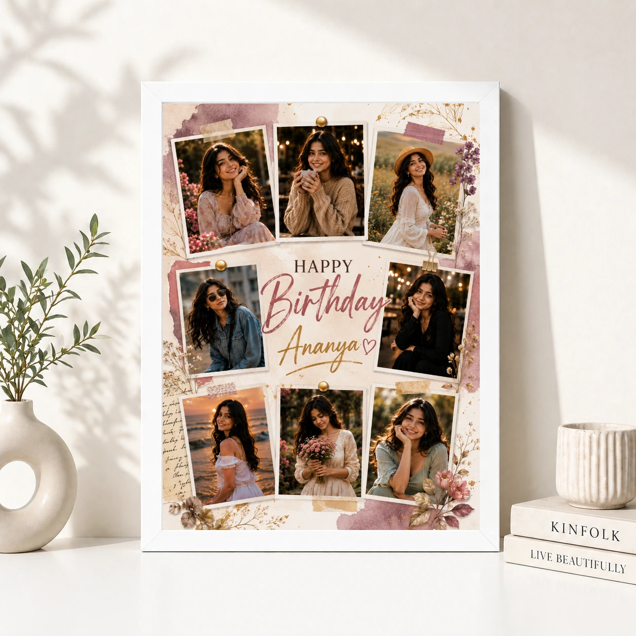 Happy Birthday Photo Frame with Custom Name, view 8