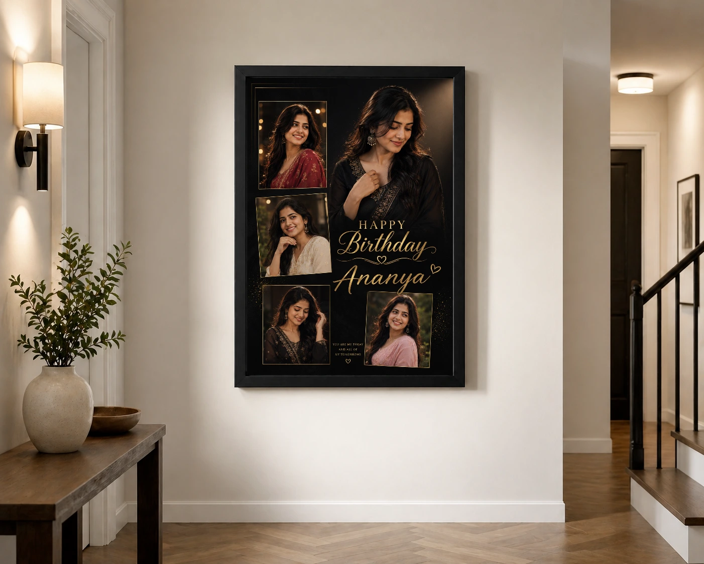 Happy Birthday Wife Photo Frame Elegant Theme, view 2
