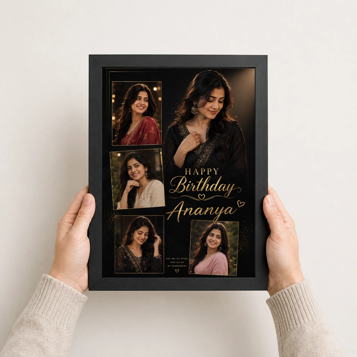 Happy Birthday Wife Photo Frame Elegant Theme, view 3