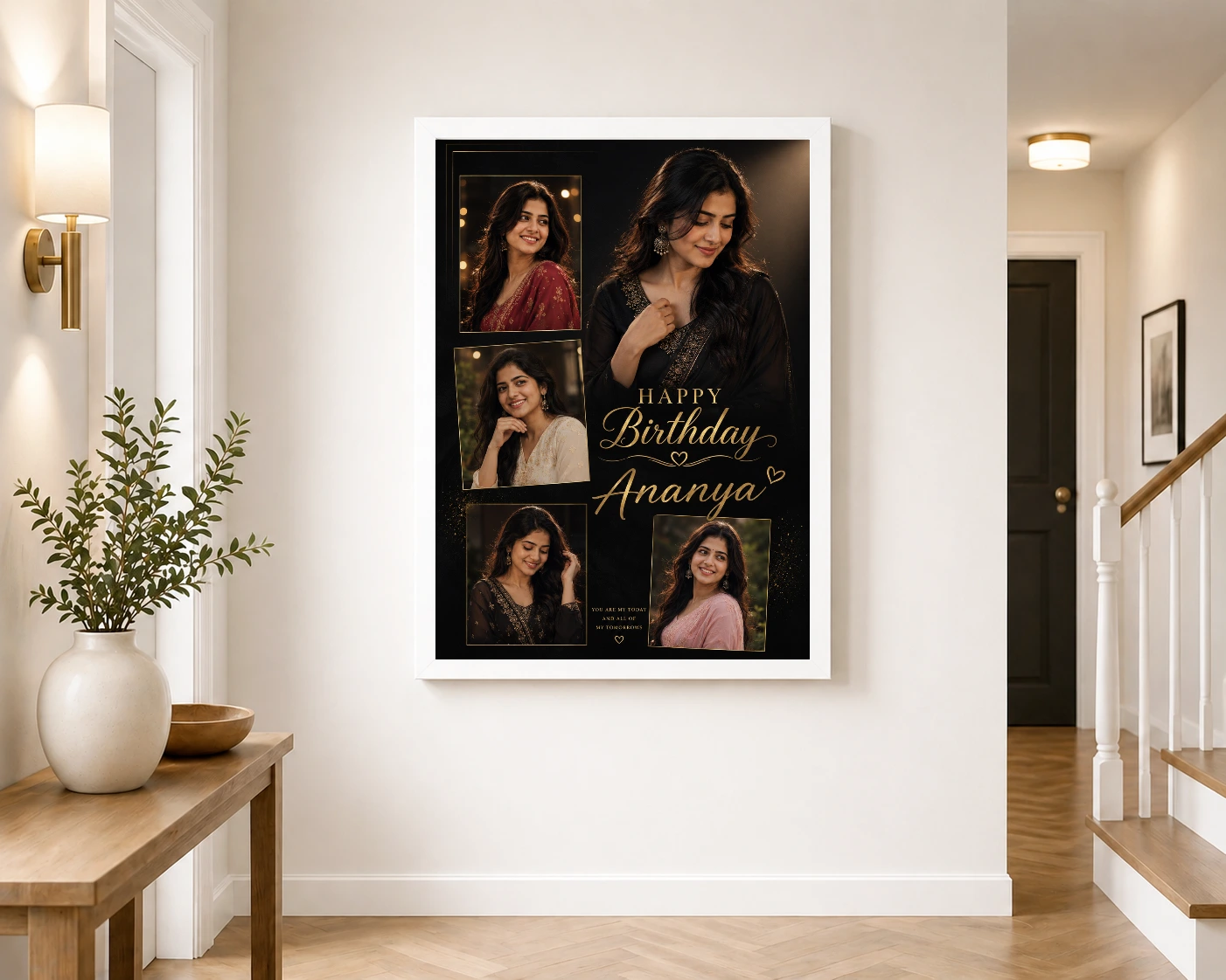 Happy Birthday Wife Photo Frame Elegant Theme, view 6