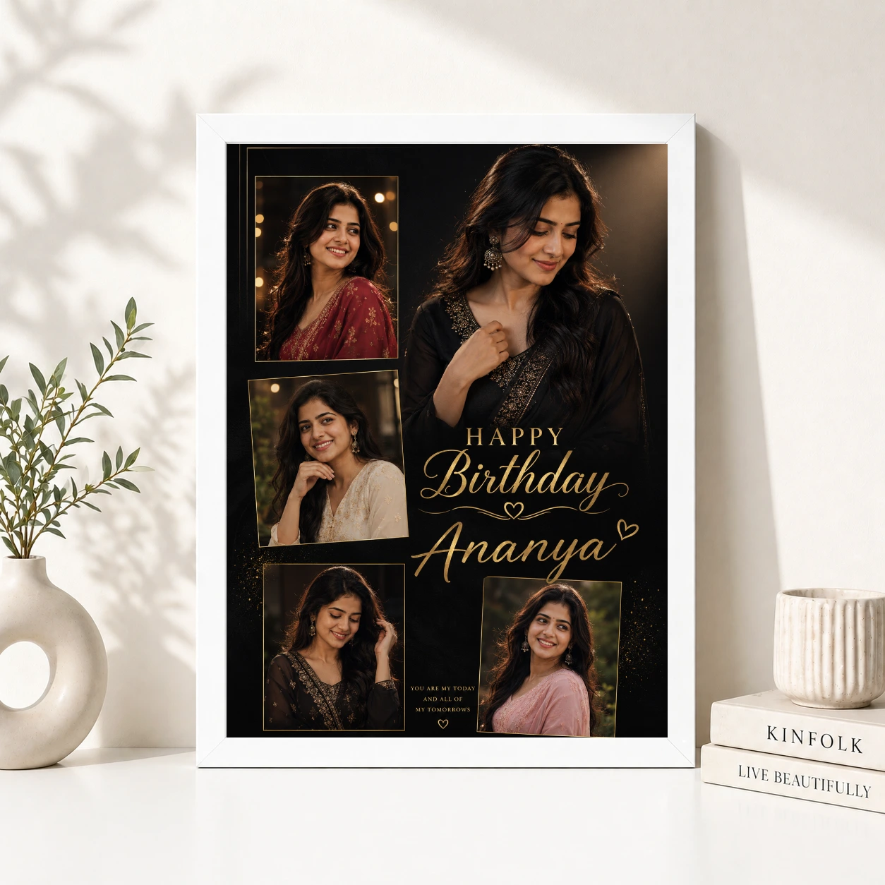 Happy Birthday Wife Photo Frame Elegant Theme, view 8