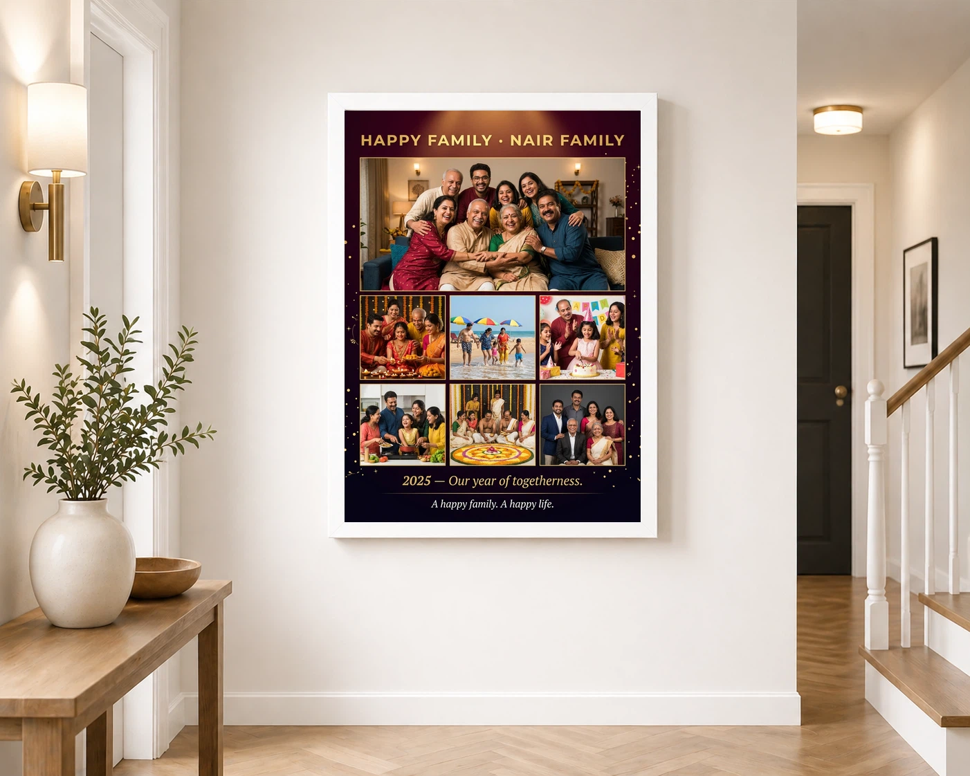 Happy Family Photo Frame Warm Sunny Cheerful Portrait Photo Frame, view 6
