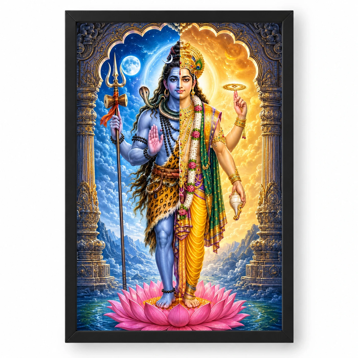 Harihara Shiva Vishnu Divine Unity Photo Frame
