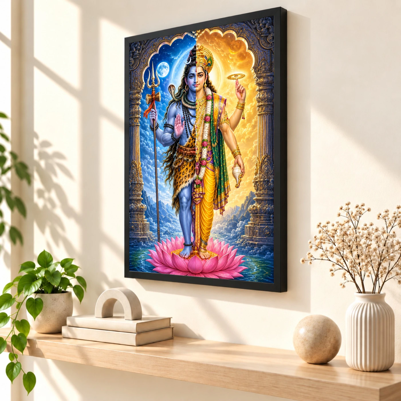 Harihara Shiva Vishnu Divine Unity Photo Frame, view 2