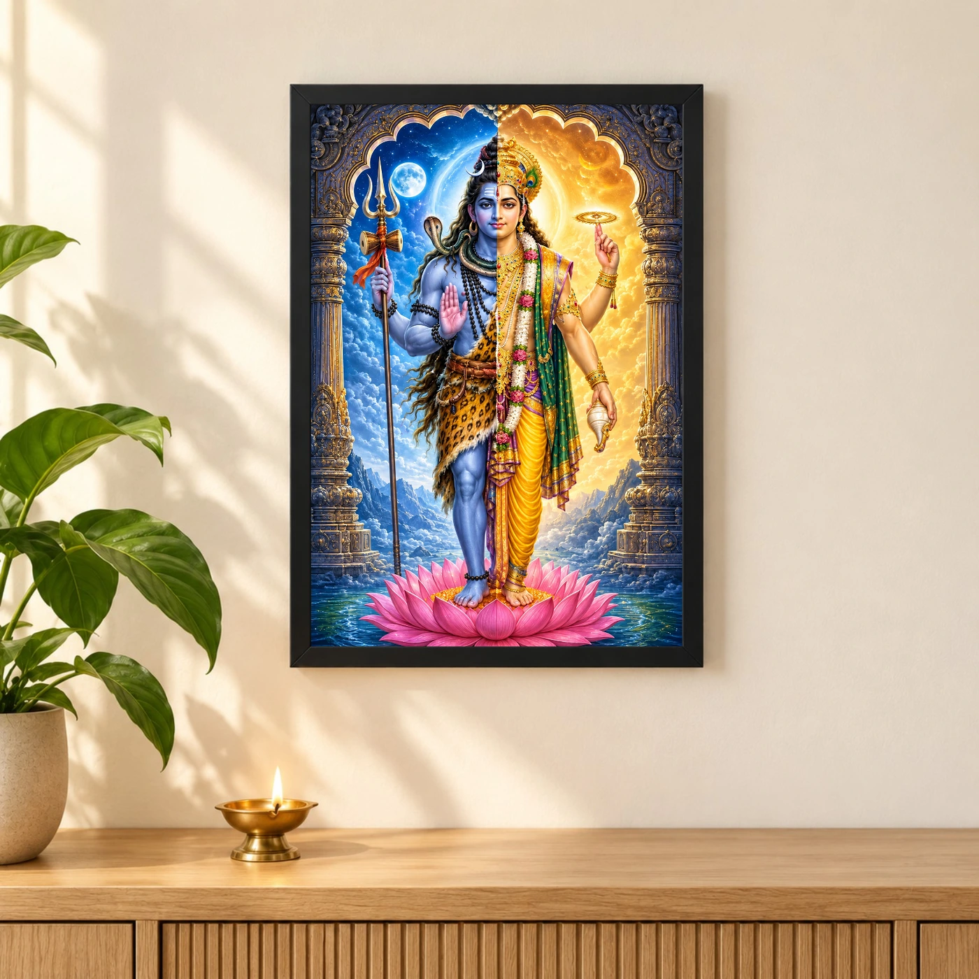 Harihara Shiva Vishnu Divine Unity Photo Frame, view 3