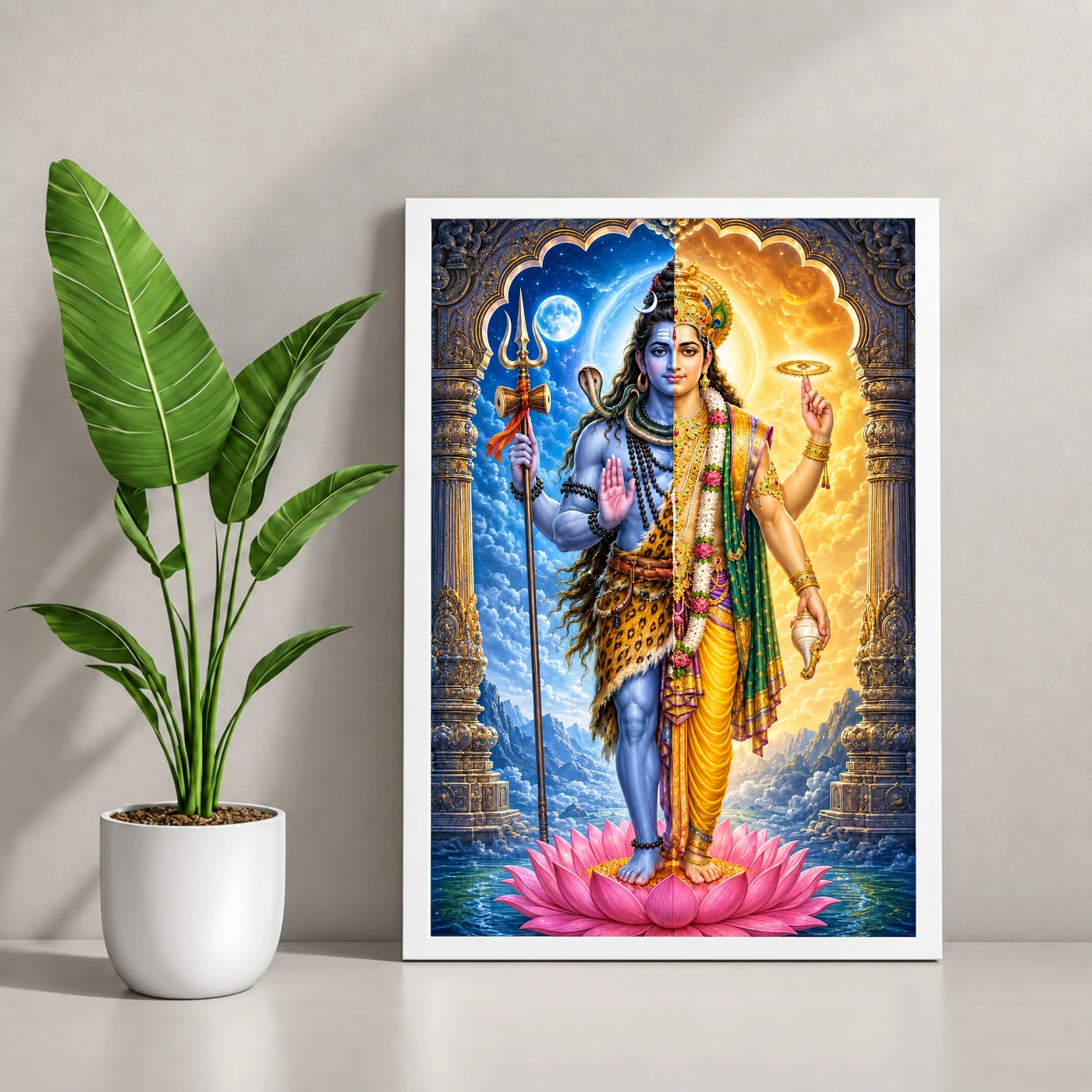 Harihara Shiva Vishnu Divine Unity Photo Frame, view 4