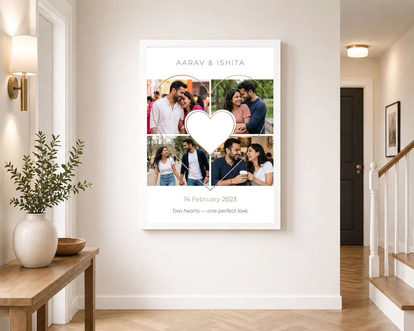 Heart Collage Frame Red Heart Bold Love Romantic Photo Frame, view 6