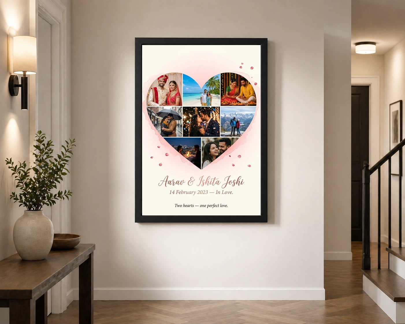 Heart Collage Frame Romantic Love Heart Multi Photo Photo Frame, view 2