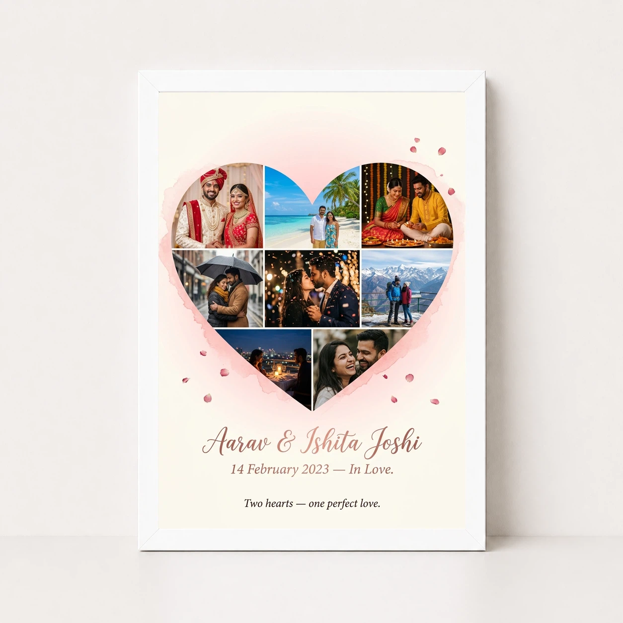 Heart Collage Frame Romantic Love Heart Multi Photo Photo Frame, view 5