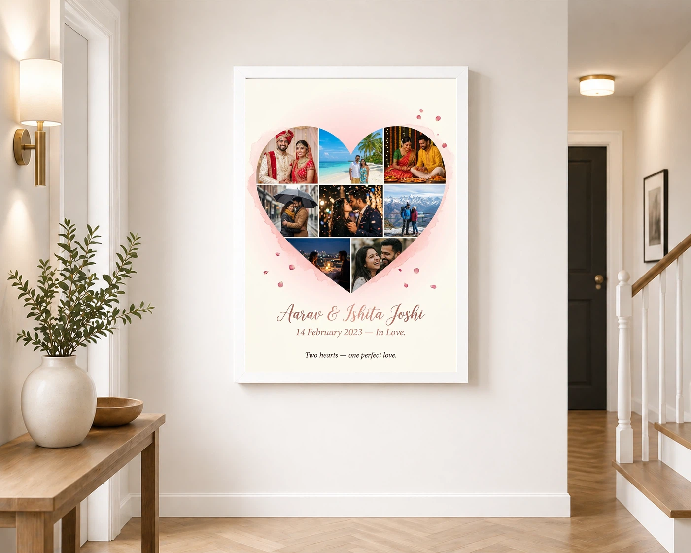 Heart Collage Frame Romantic Love Heart Multi Photo Photo Frame, view 6