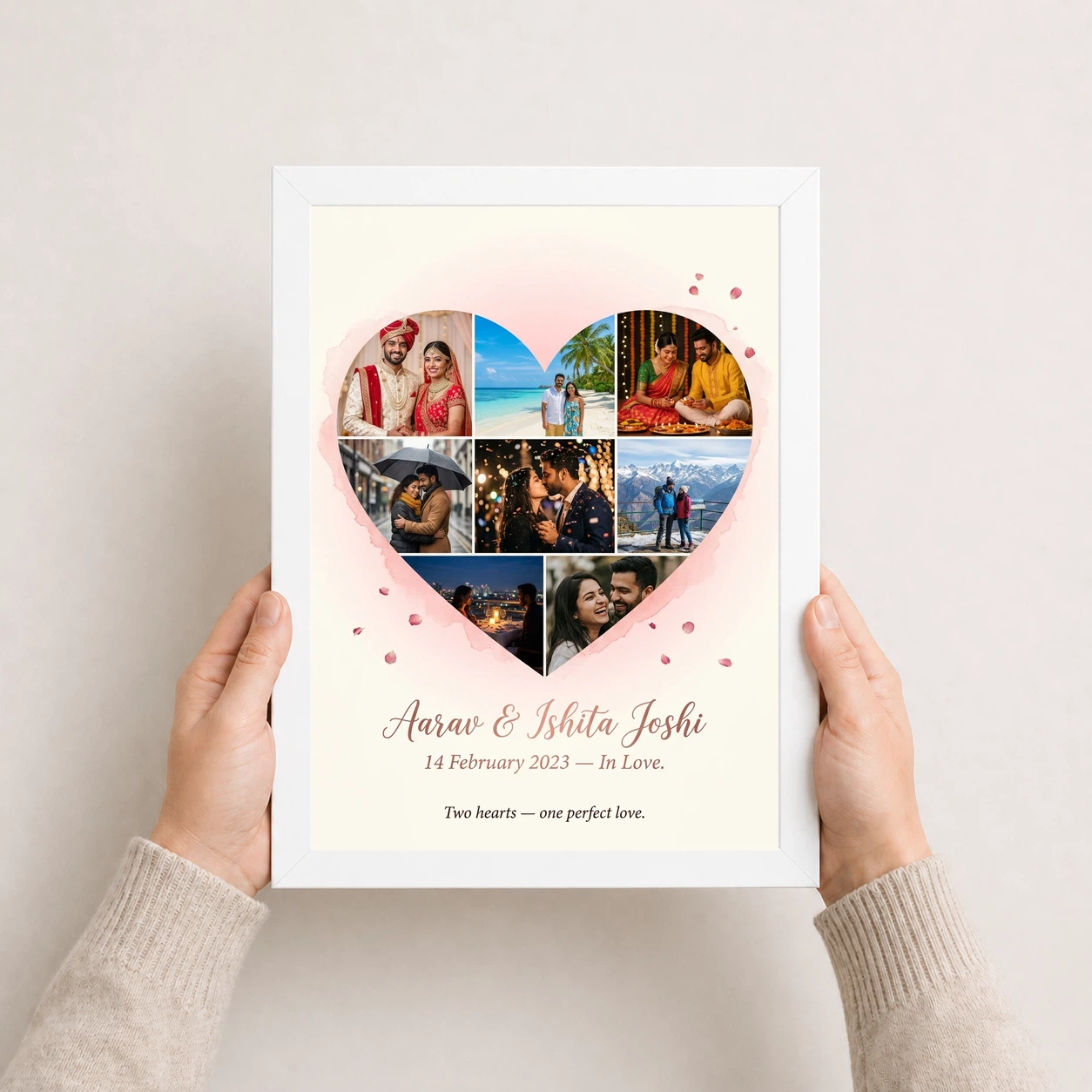 Heart Collage Frame Romantic Love Heart Multi Photo Photo Frame, view 7