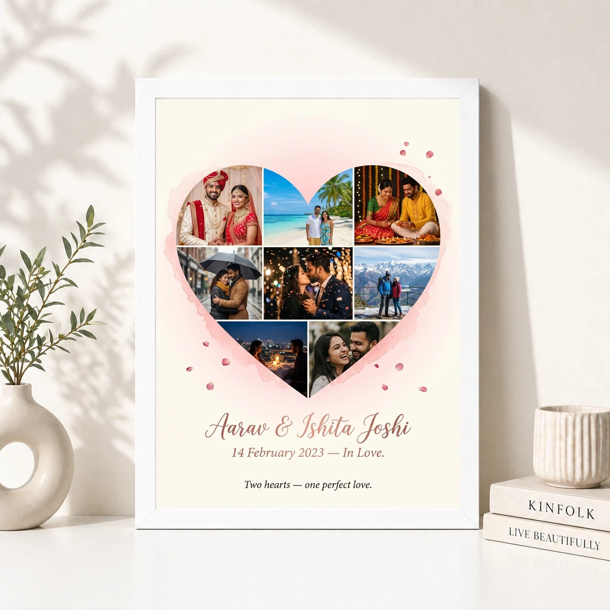 Heart Collage Frame Romantic Love Heart Multi Photo Photo Frame, view 8