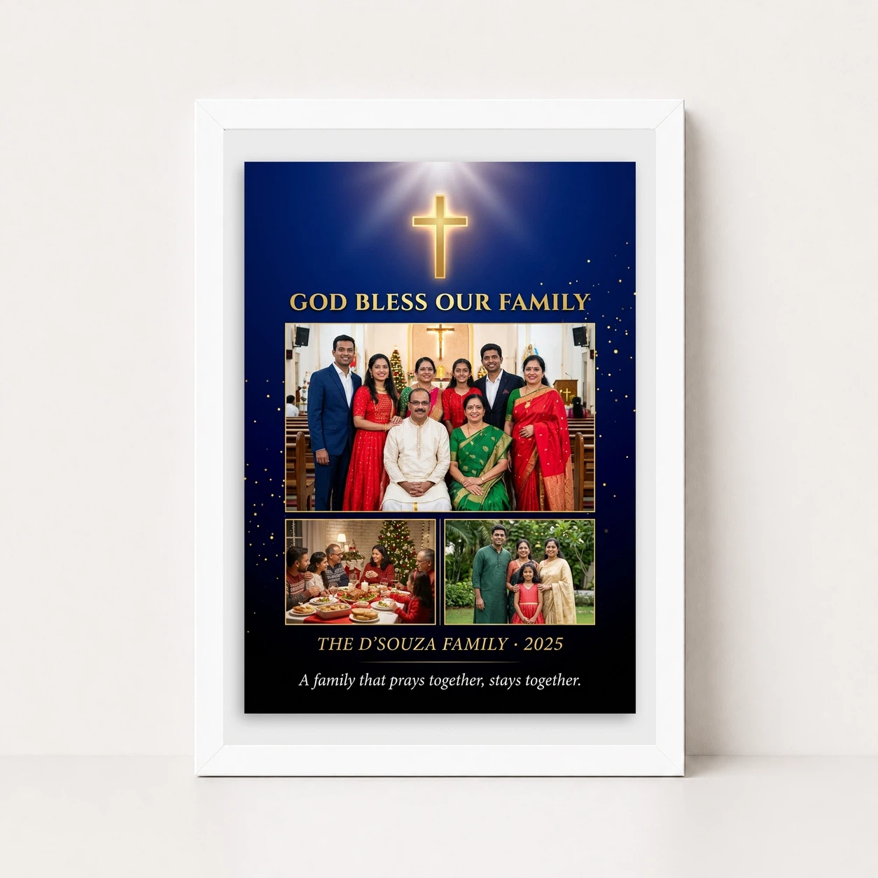 Holy Family Photo Frame Divine Gold Religious Art Sacred Photo Frame, view 5