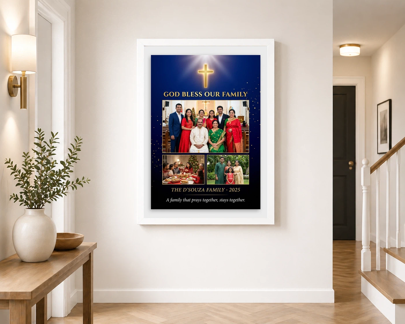 Holy Family Photo Frame Divine Gold Religious Art Sacred Photo Frame, view 6