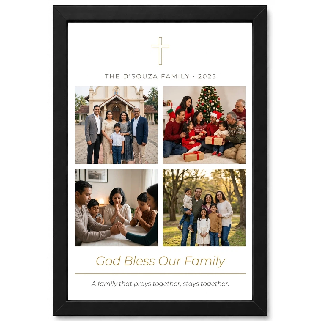 Holy Family Photo Frame Pastel Devotional Peaceful Sacred Art Photo Frame
