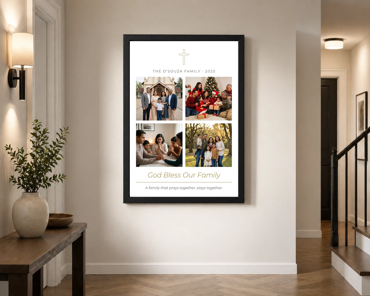 Holy Family Photo Frame Pastel Devotional Peaceful Sacred Art Photo Frame, view 2