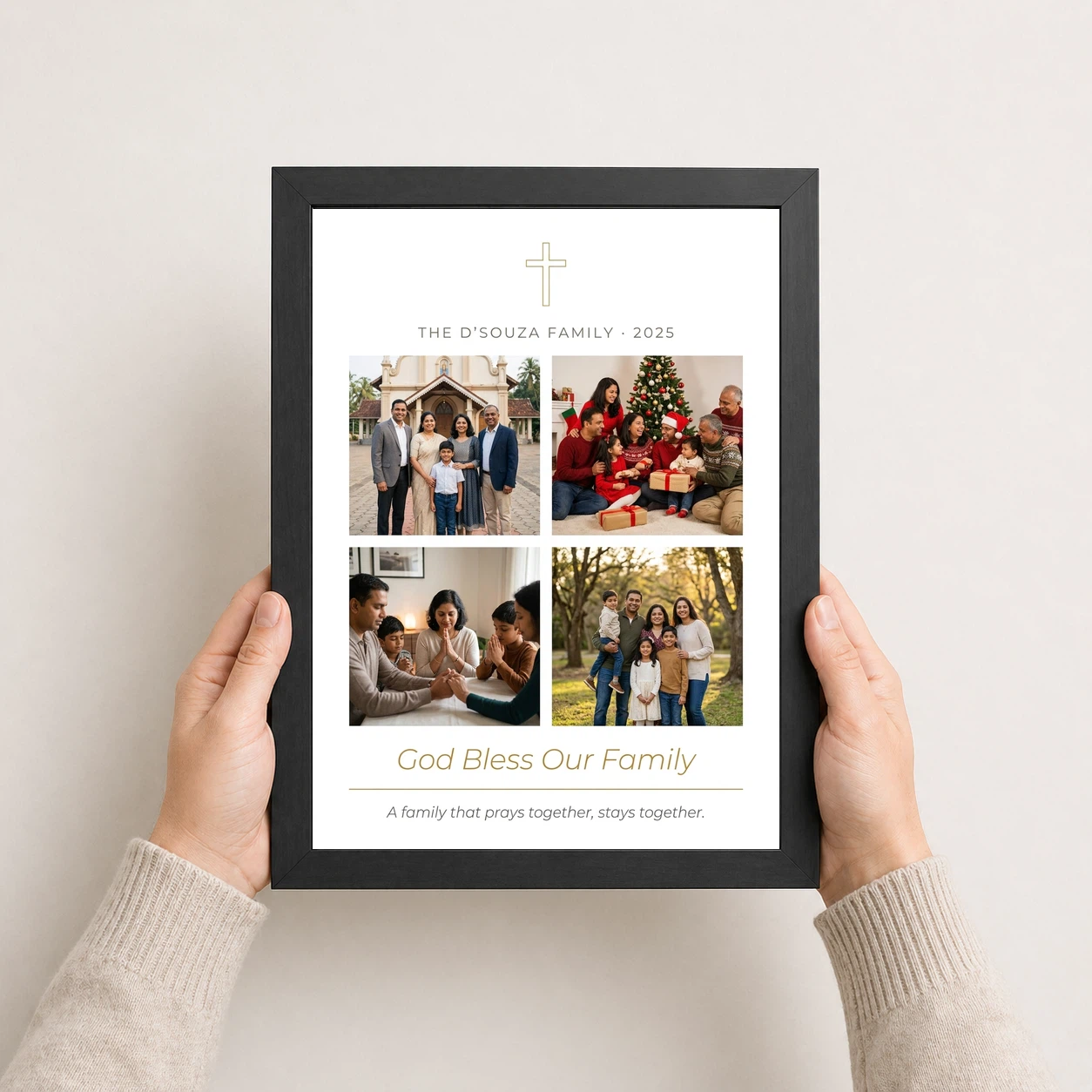 Holy Family Photo Frame Pastel Devotional Peaceful Sacred Art Photo Frame, view 3