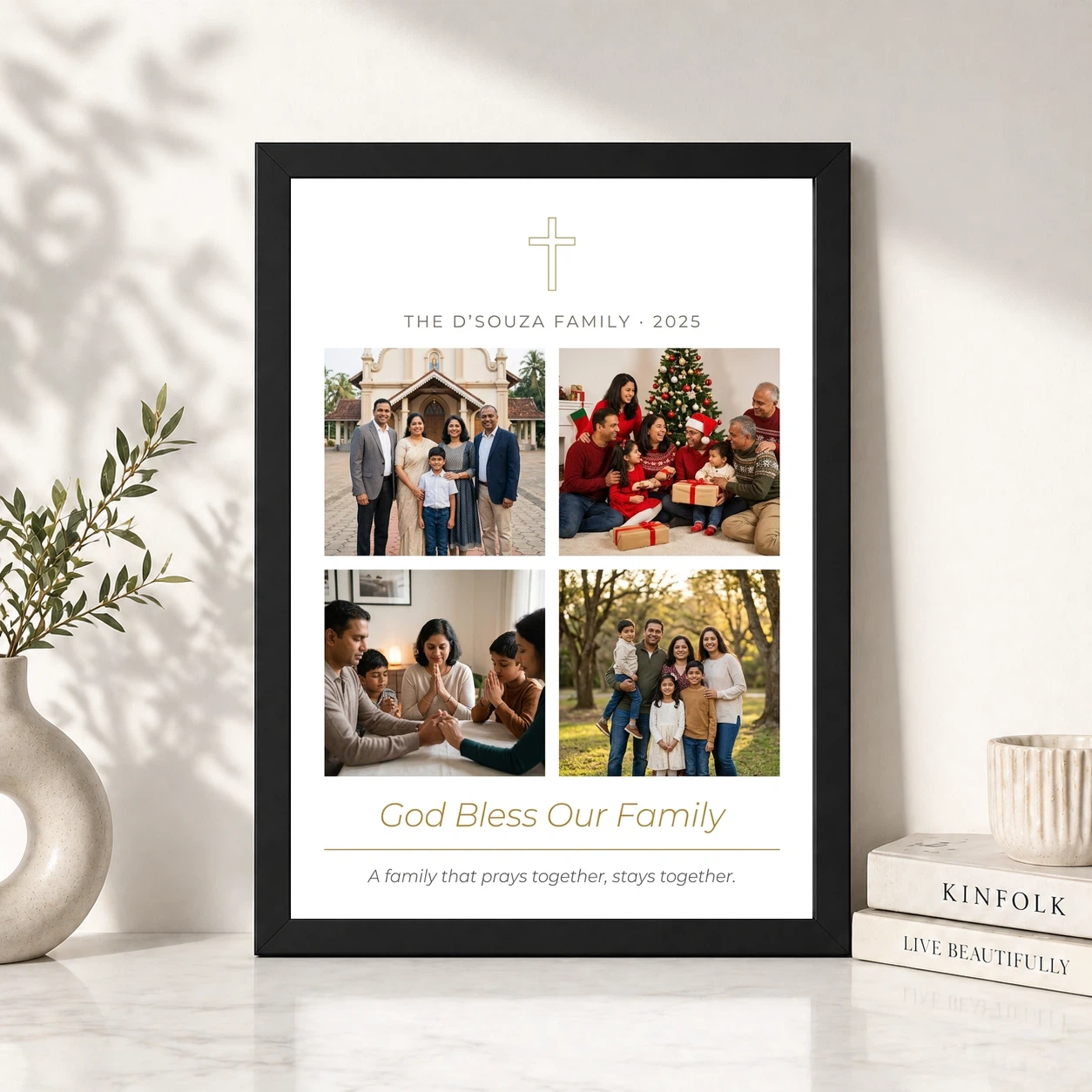 Holy Family Photo Frame Pastel Devotional Peaceful Sacred Art Photo Frame, view 4