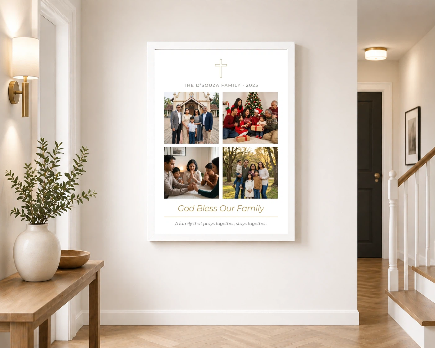 Holy Family Photo Frame Pastel Devotional Peaceful Sacred Art Photo Frame, view 6