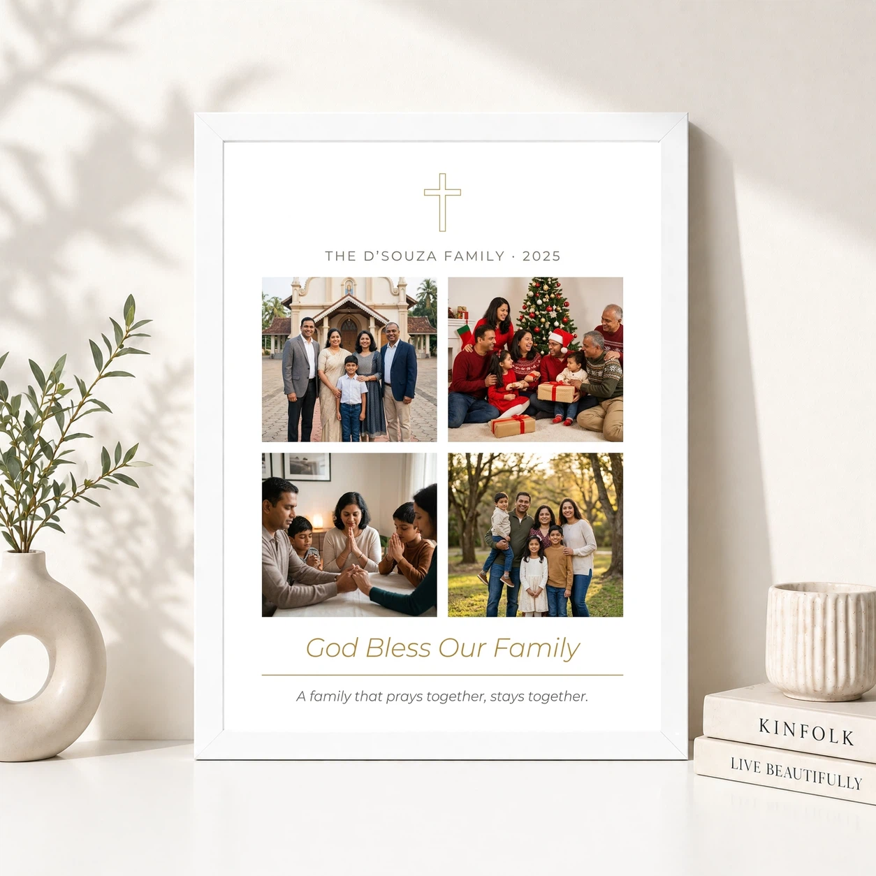 Holy Family Photo Frame Pastel Devotional Peaceful Sacred Art Photo Frame, view 8