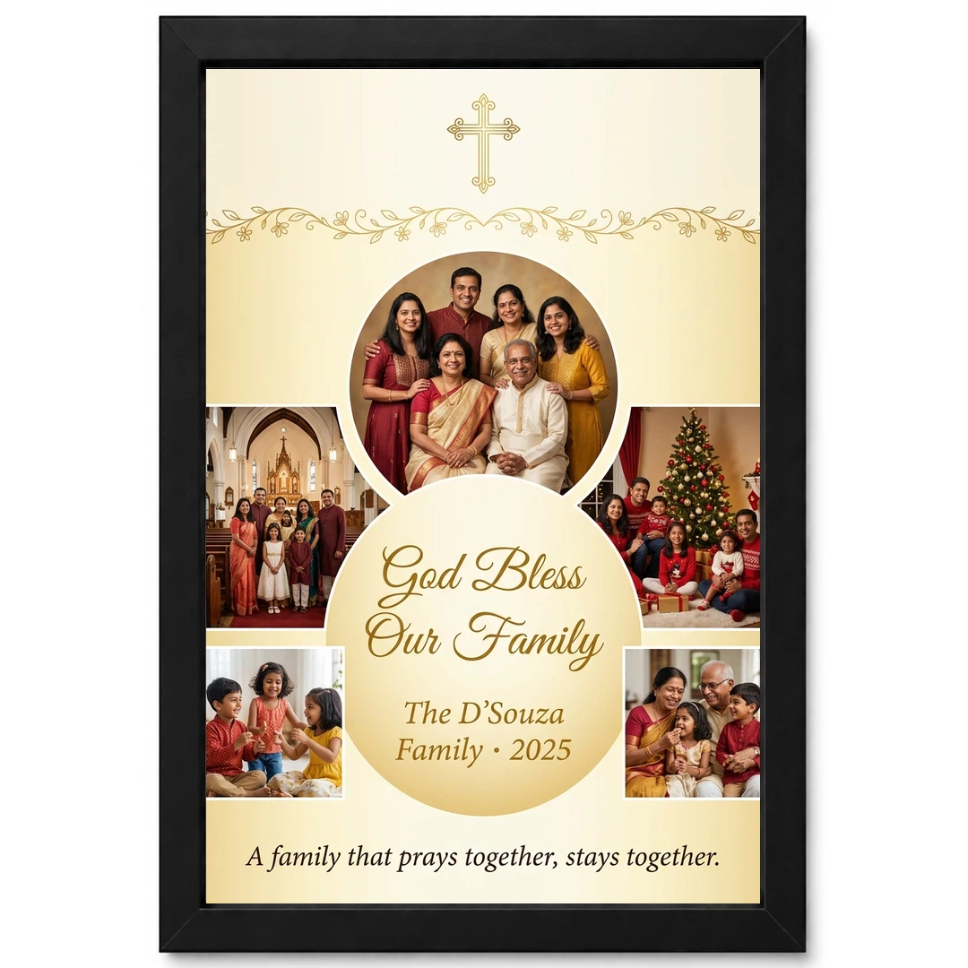 Holy Family Photo Frame Spiritual Blessed Sacred Religious Photo Frame