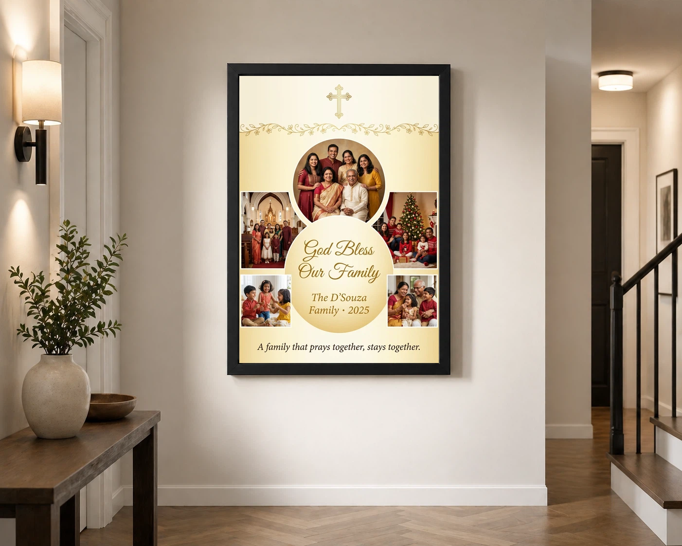 Holy Family Photo Frame Spiritual Blessed Sacred Religious Photo Frame, view 2