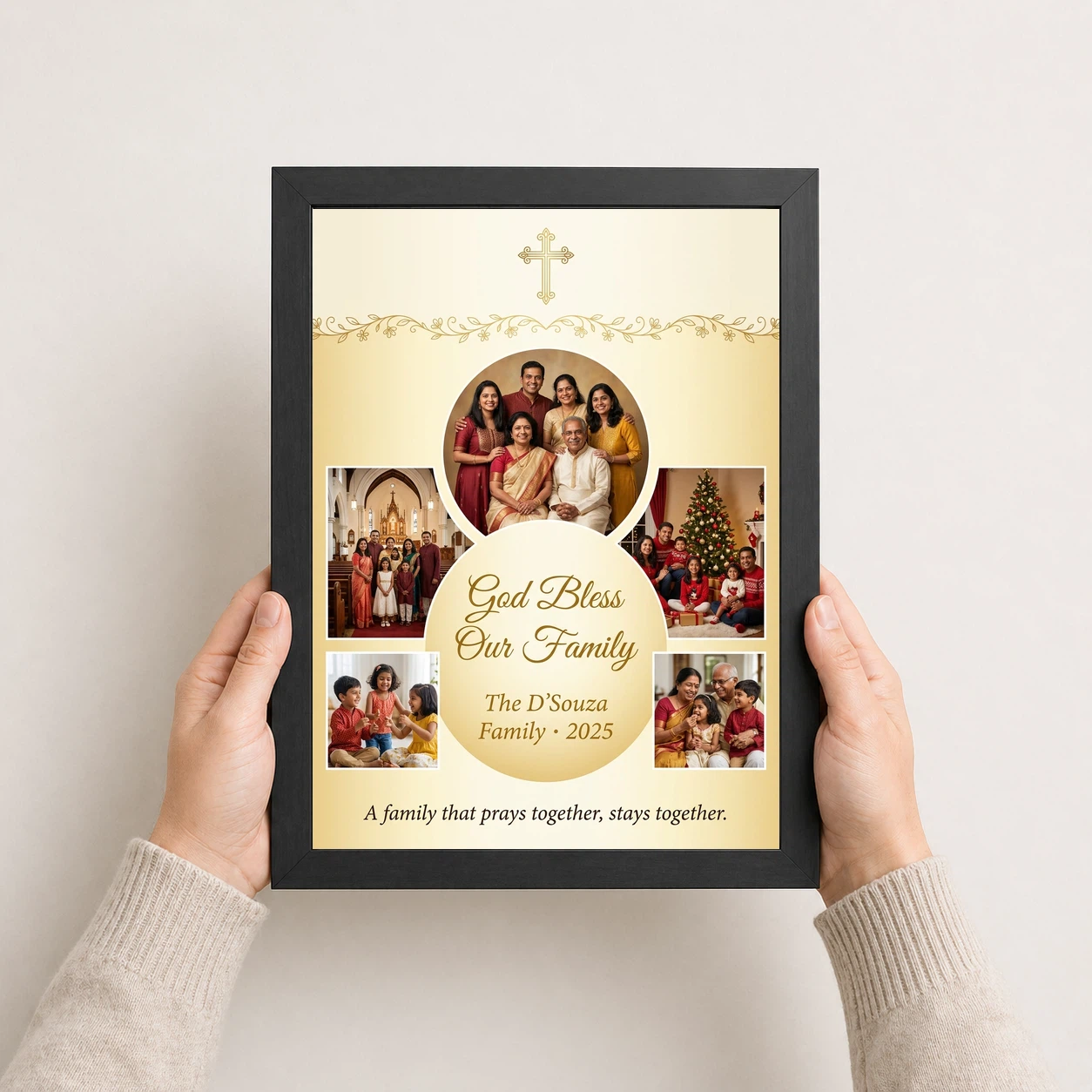 Holy Family Photo Frame Spiritual Blessed Sacred Religious Photo Frame, view 3