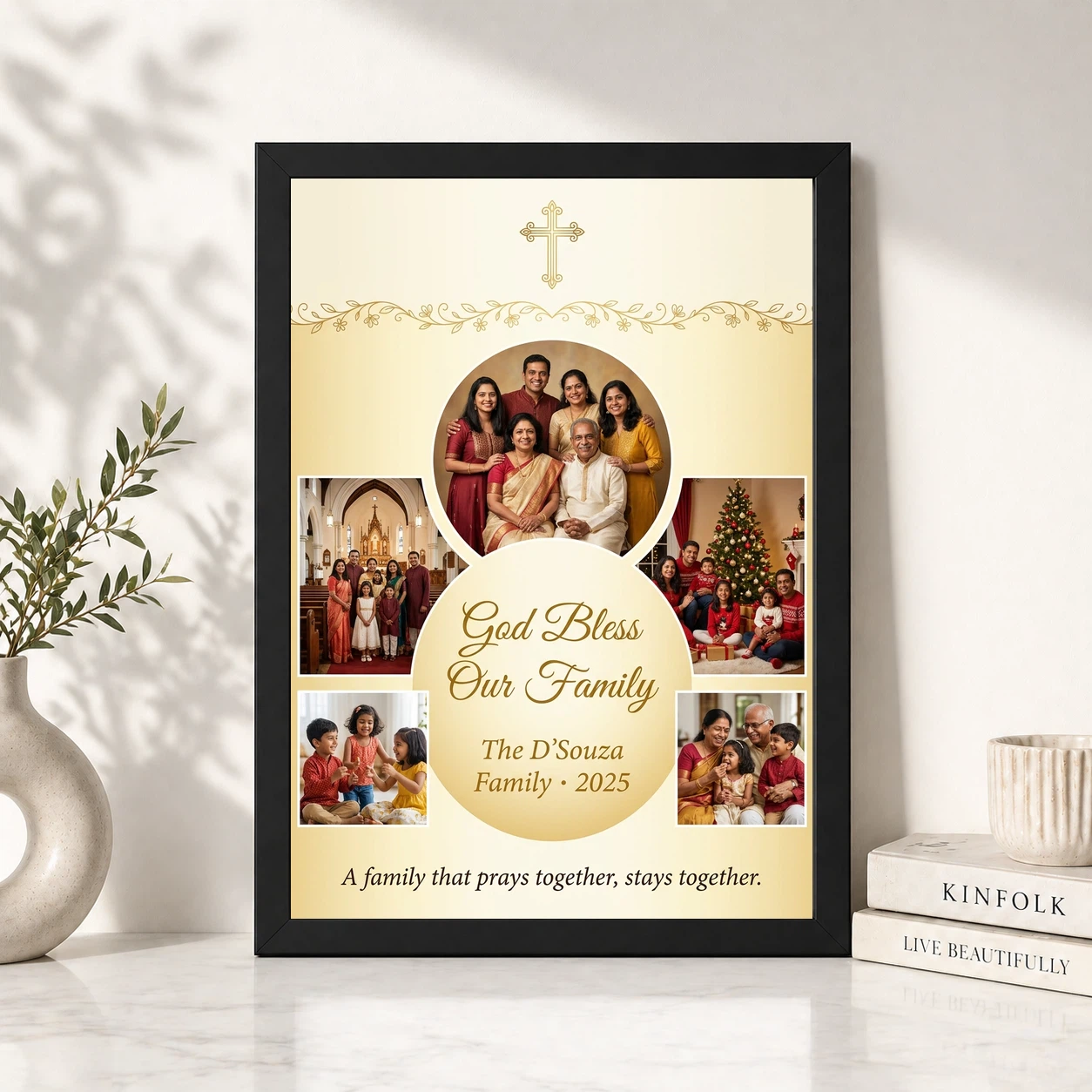 Holy Family Photo Frame Spiritual Blessed Sacred Religious Photo Frame, view 4