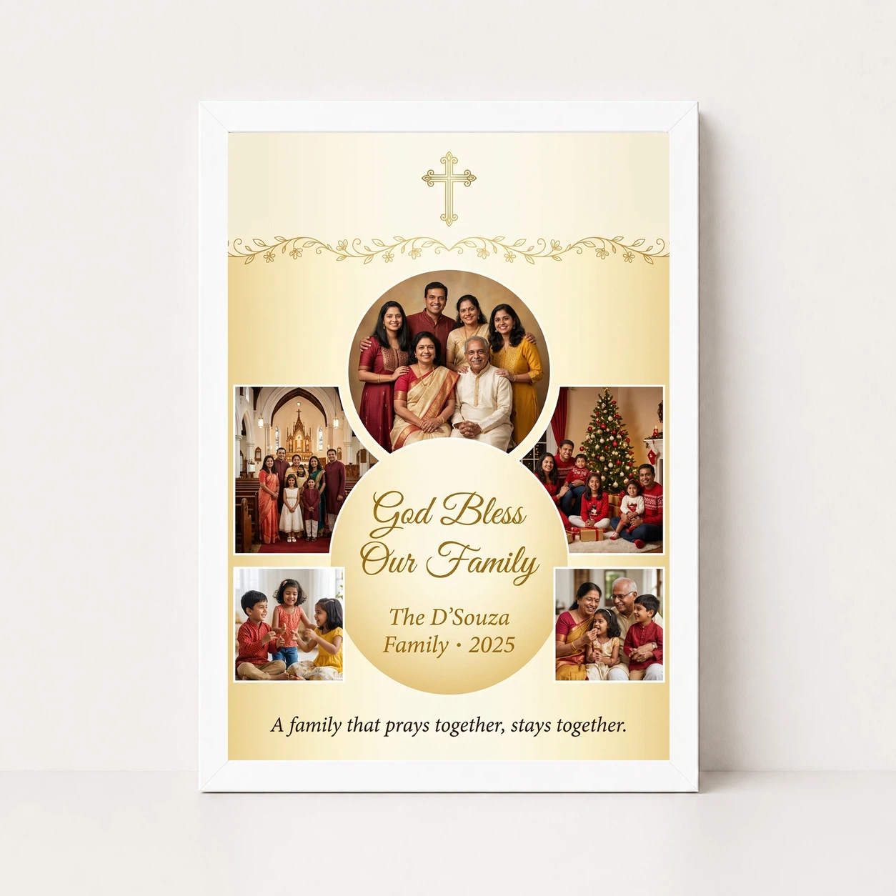 Holy Family Photo Frame Spiritual Blessed Sacred Religious Photo Frame, view 5