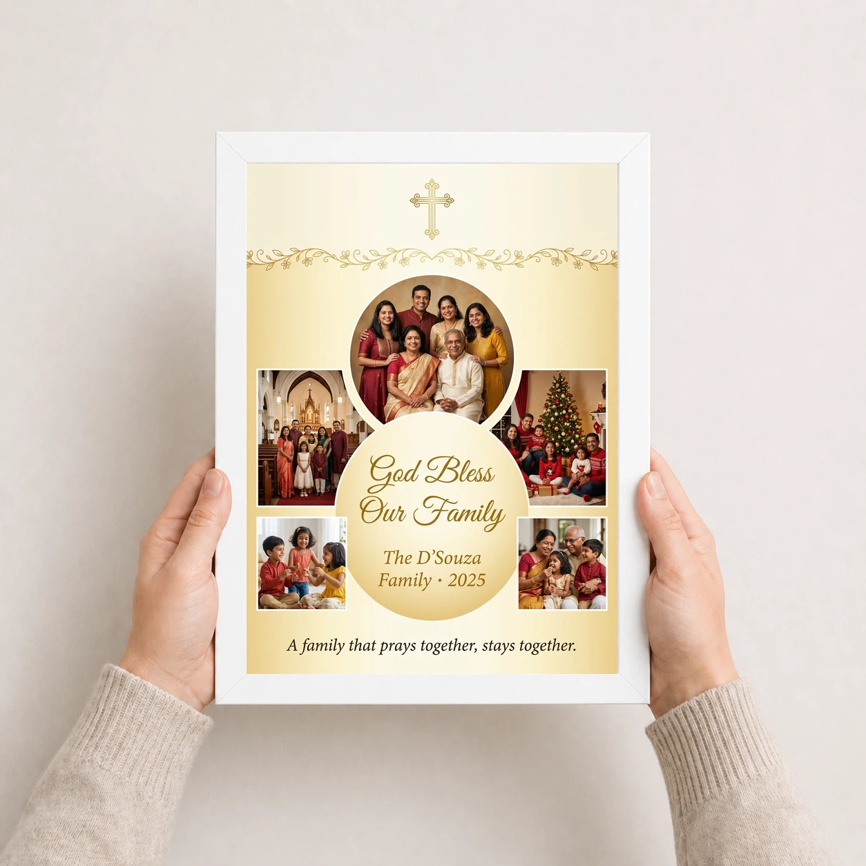 Holy Family Photo Frame Spiritual Blessed Sacred Religious Photo Frame, view 7