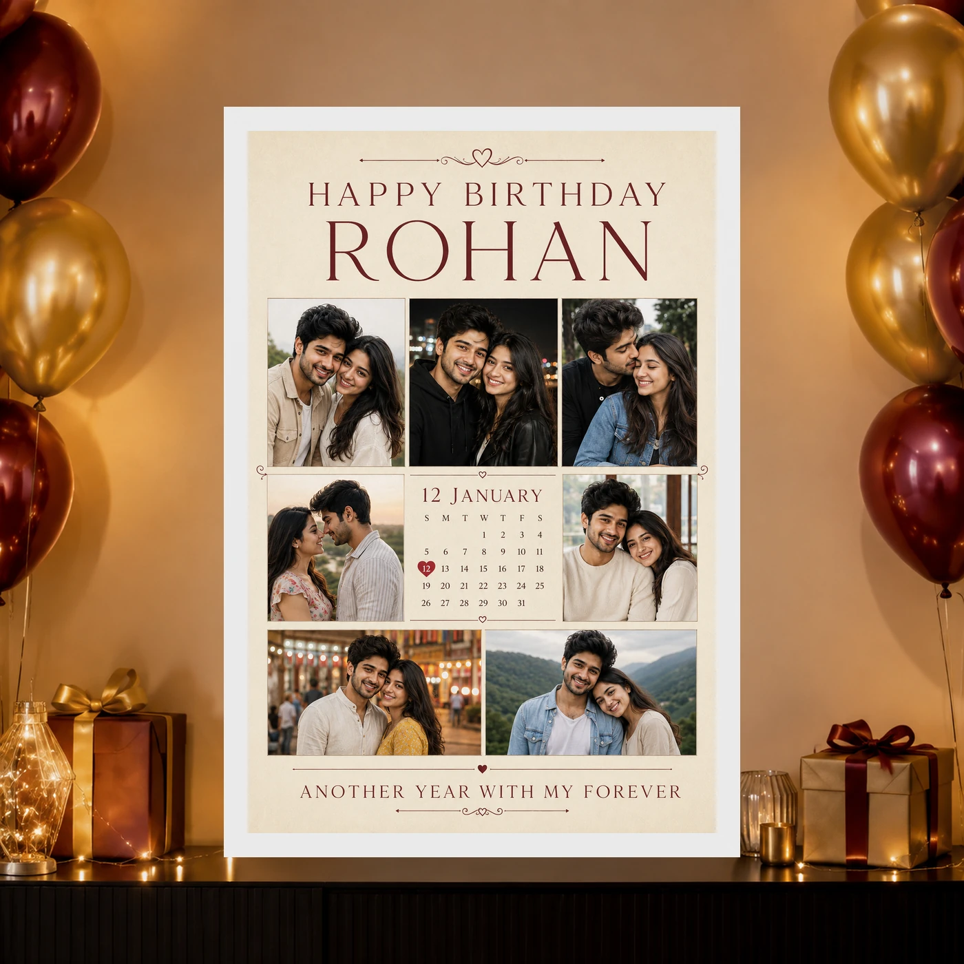 Husband Birthday Photo Frame Personalised Anniversary Style, view 10