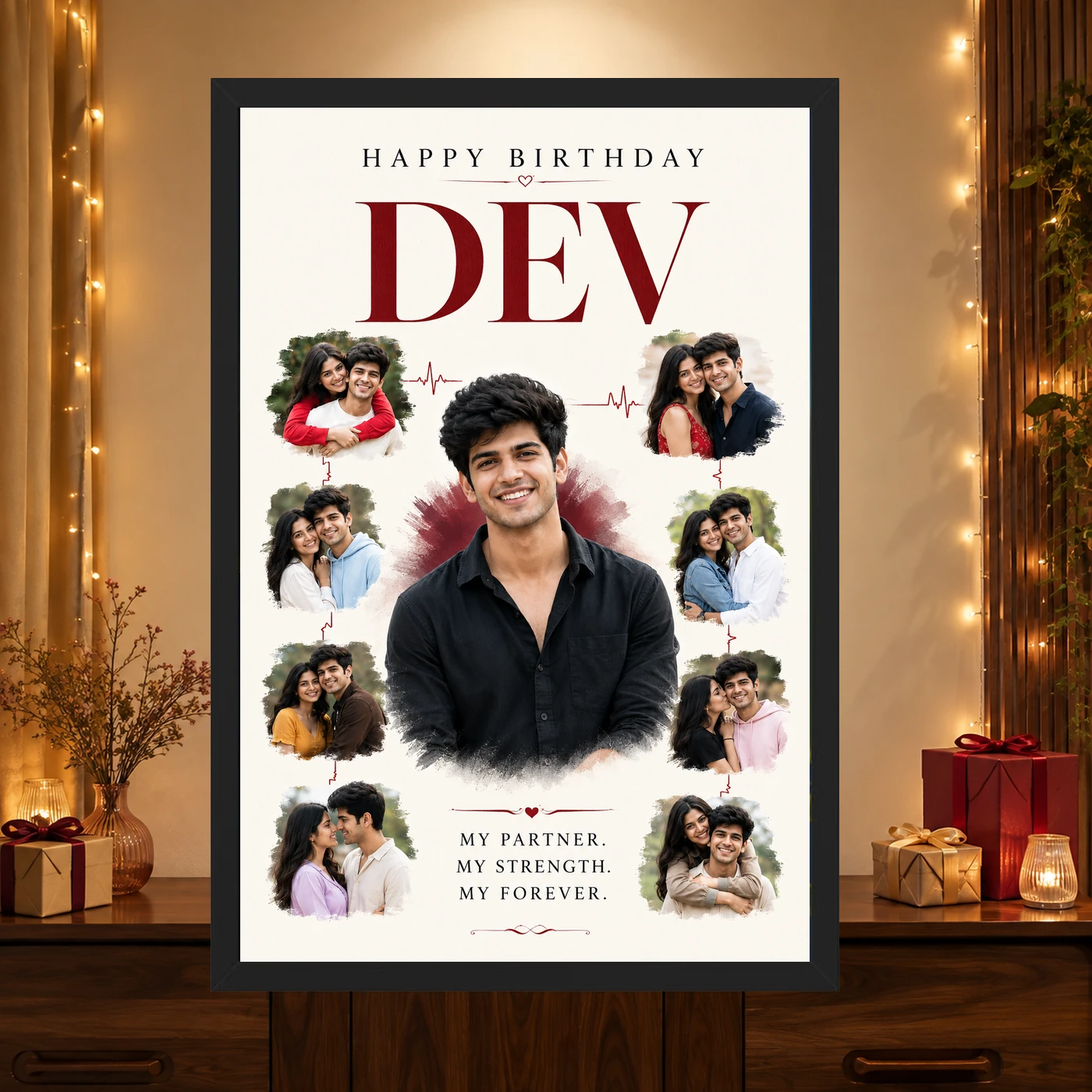 Husband Birthday Photo Frame, view 4