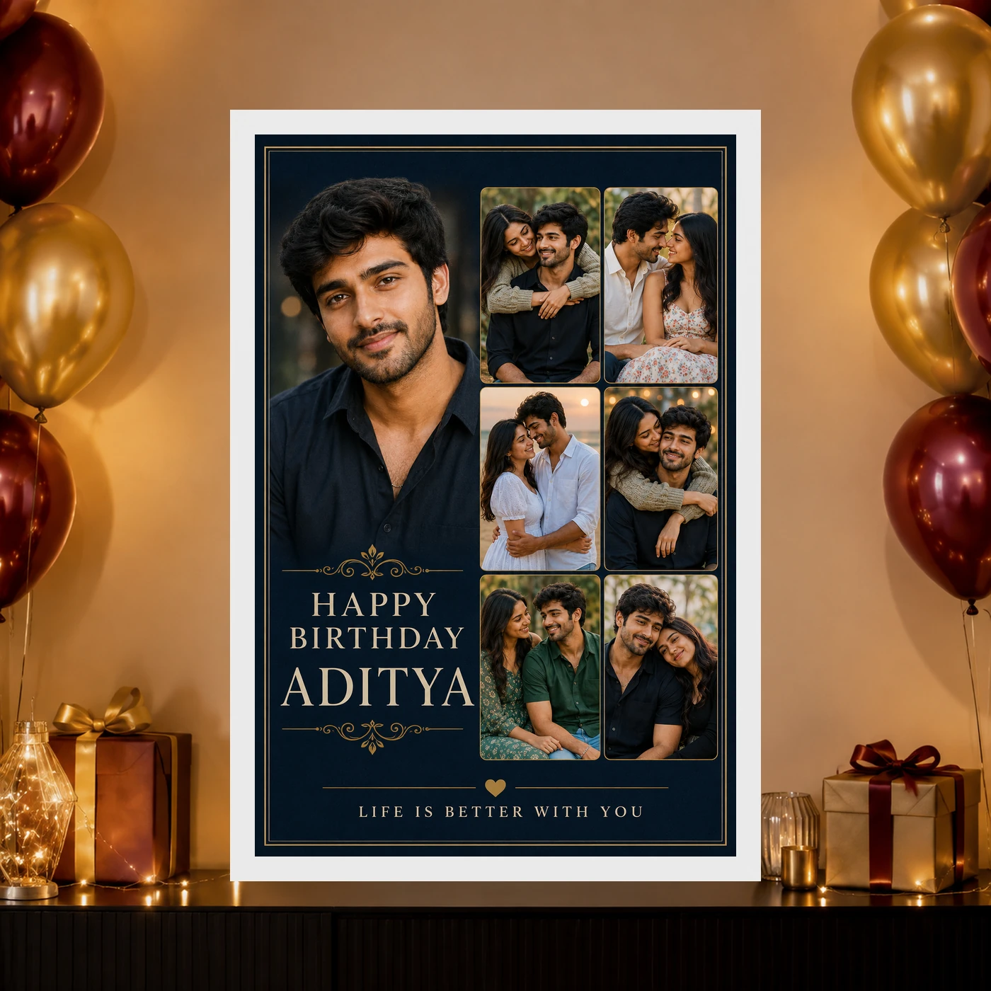 Husband Photo Frame Birthday Classic Design, view 10