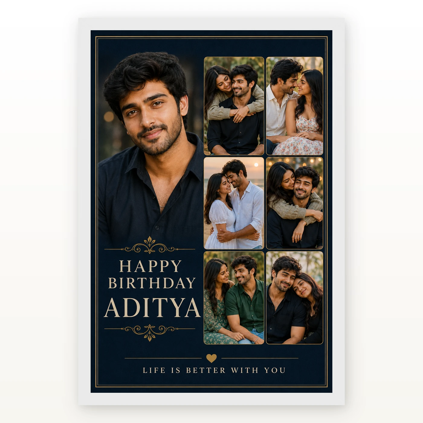 Husband Photo Frame Birthday Classic Design, view 2