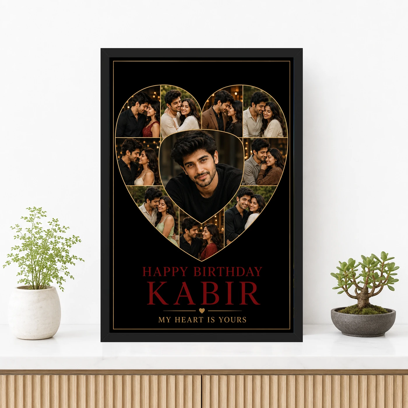Husband Photo Frame Birthday Couple Collage, view 3