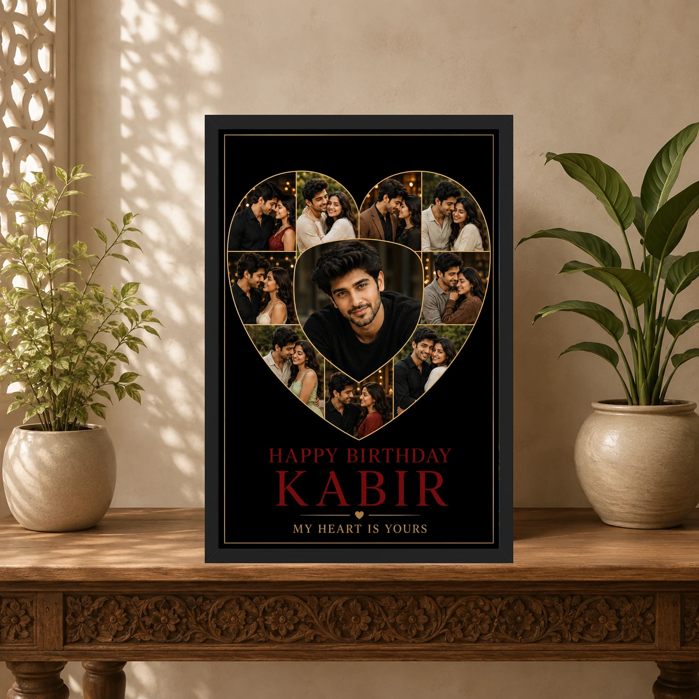 Husband Photo Frame Birthday Couple Collage, view 5