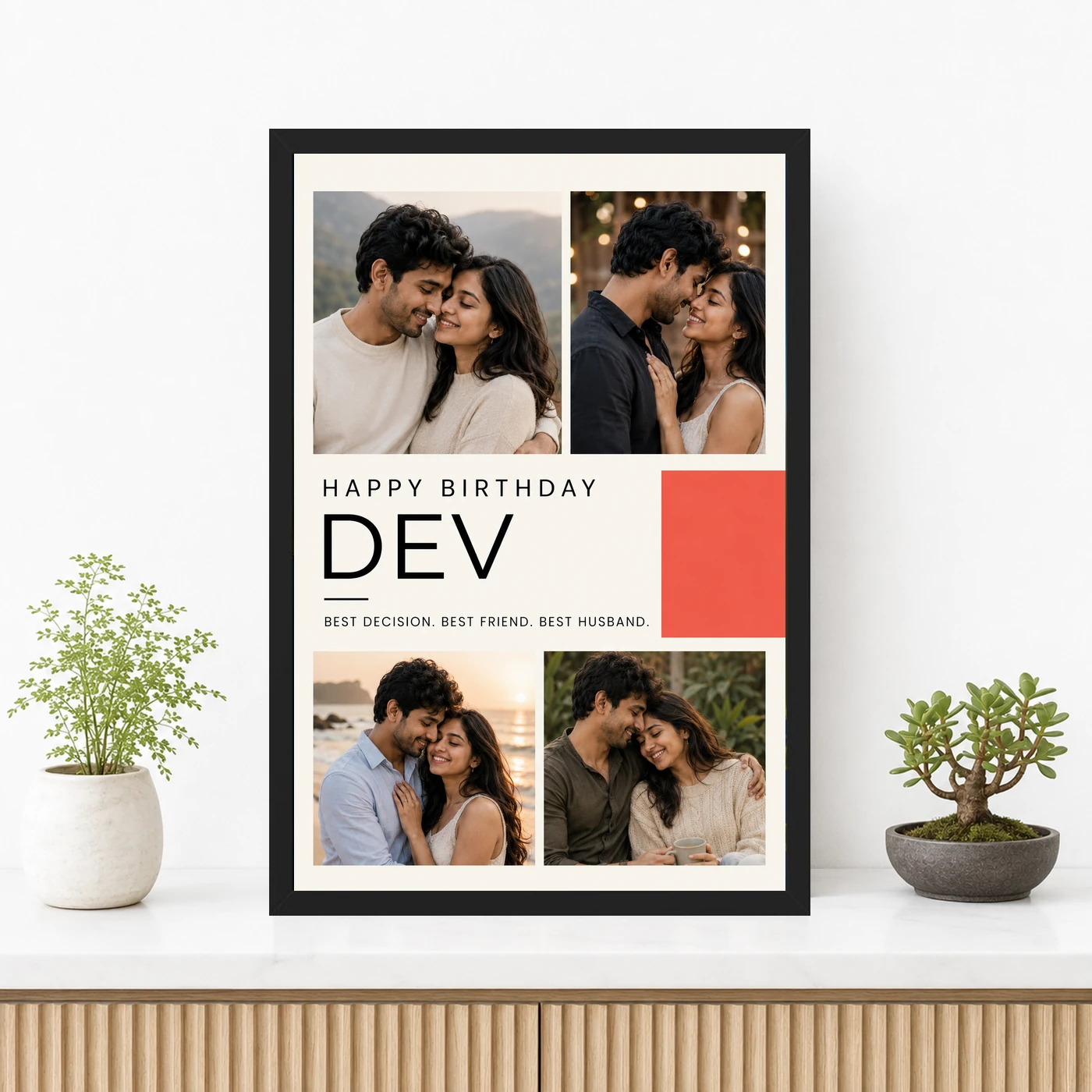 Husband Photo Frame Birthday Gift Idea Collage, view 3