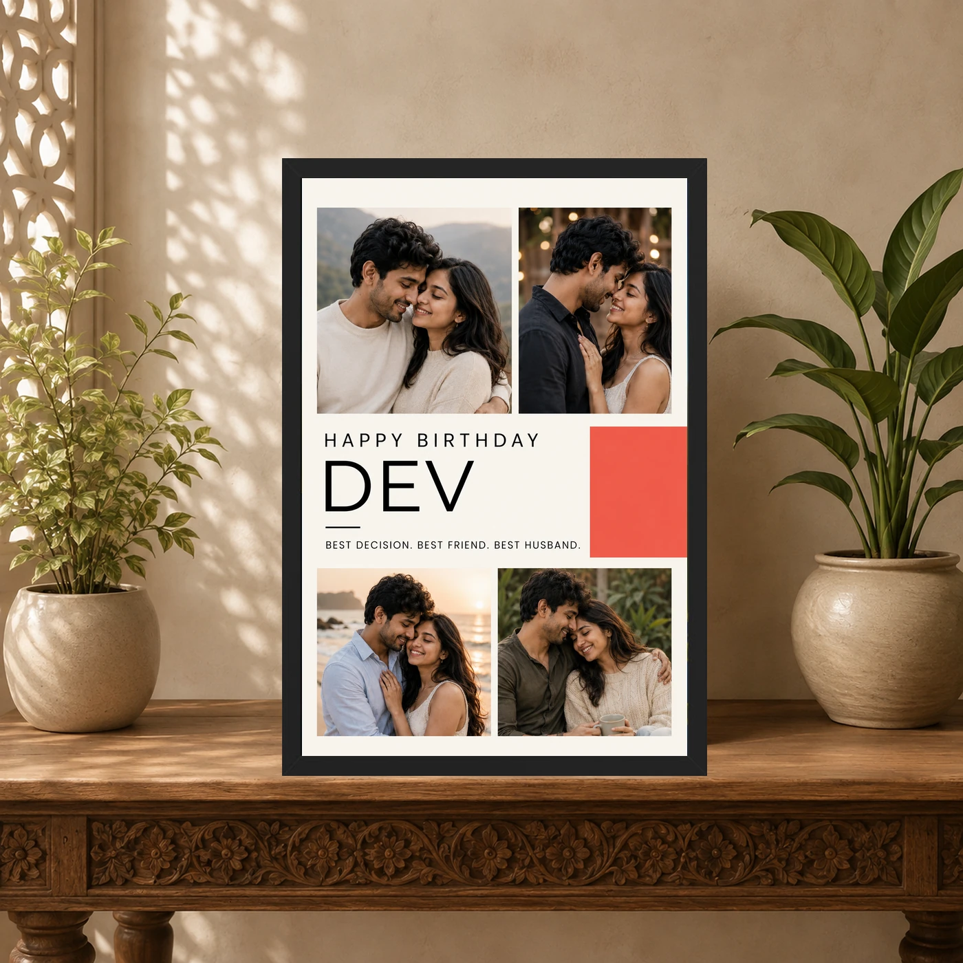Husband Photo Frame Birthday Gift Idea Collage, view 5