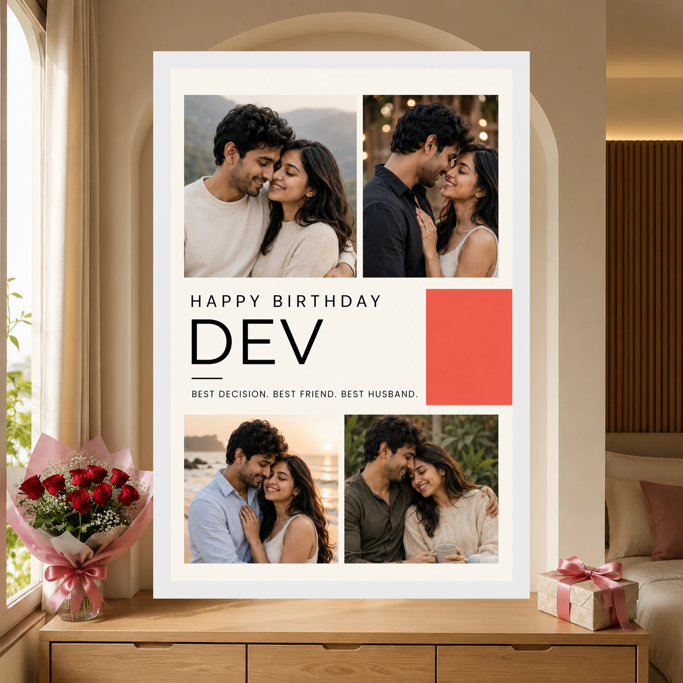Husband Photo Frame Birthday Gift Idea Collage, view 6