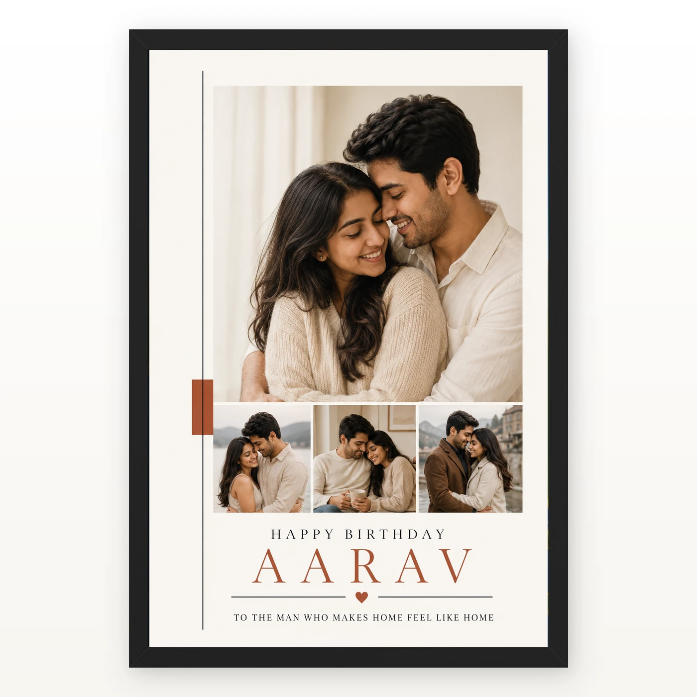 Husband Photo Frame Birthday Minimal Theme