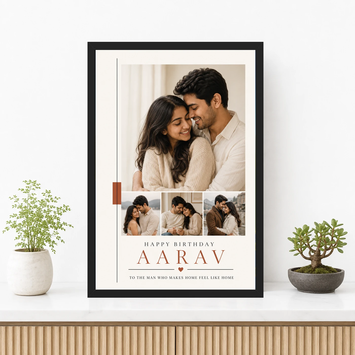 Husband Photo Frame Birthday Minimal Theme, view 3