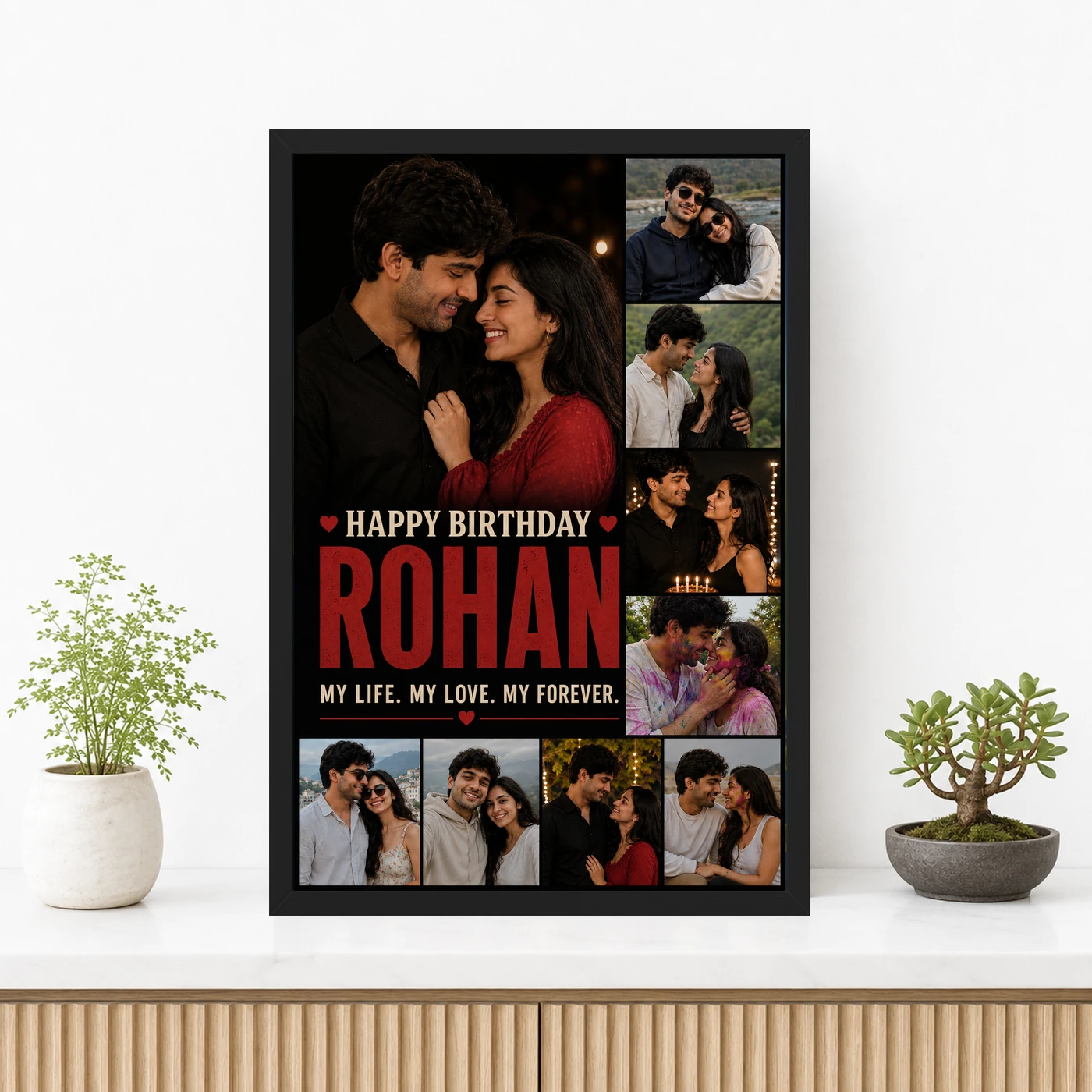 Husband Photo Frame My Life My Love Birthday Collage, view 3