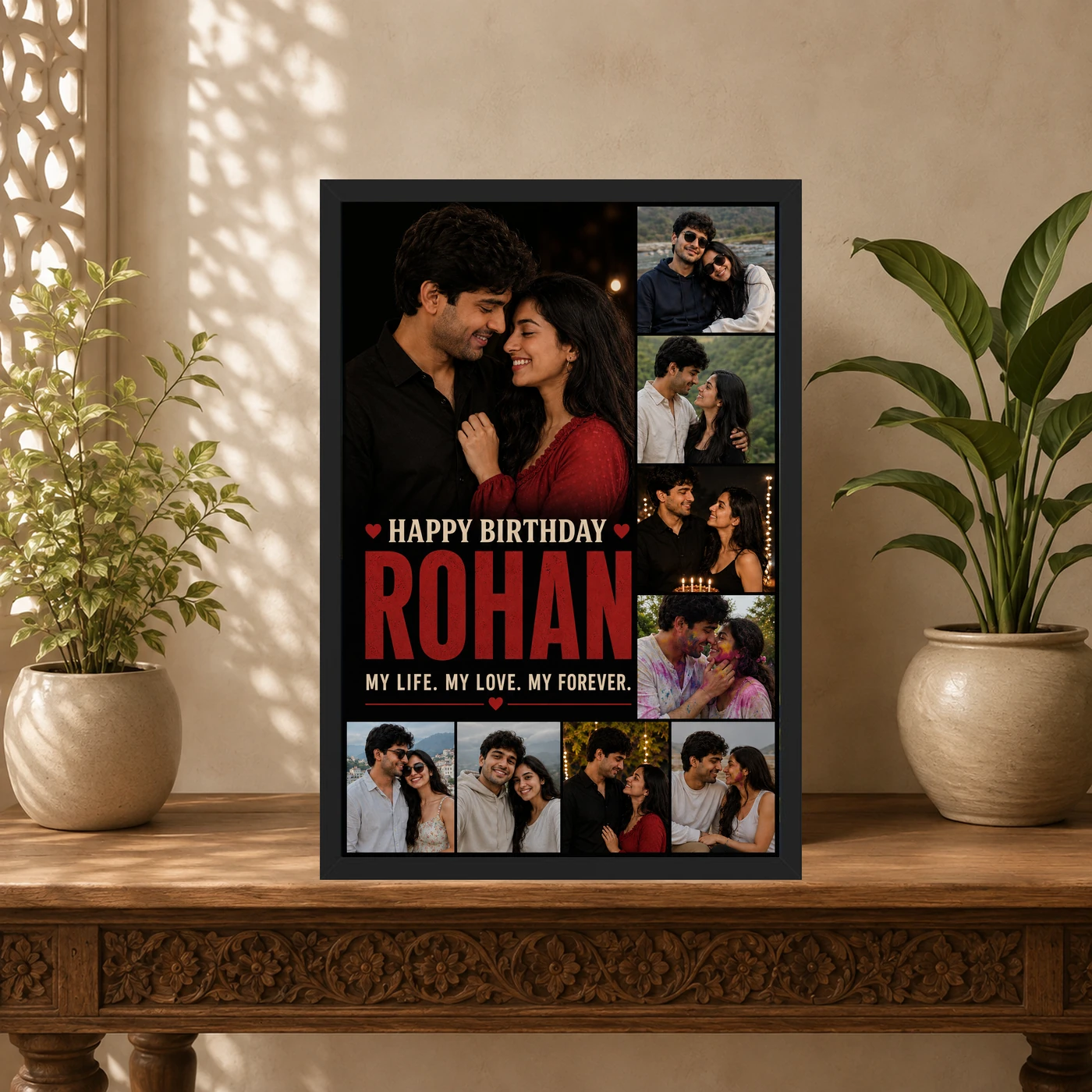 Husband Photo Frame My Life My Love Birthday Collage, view 5
