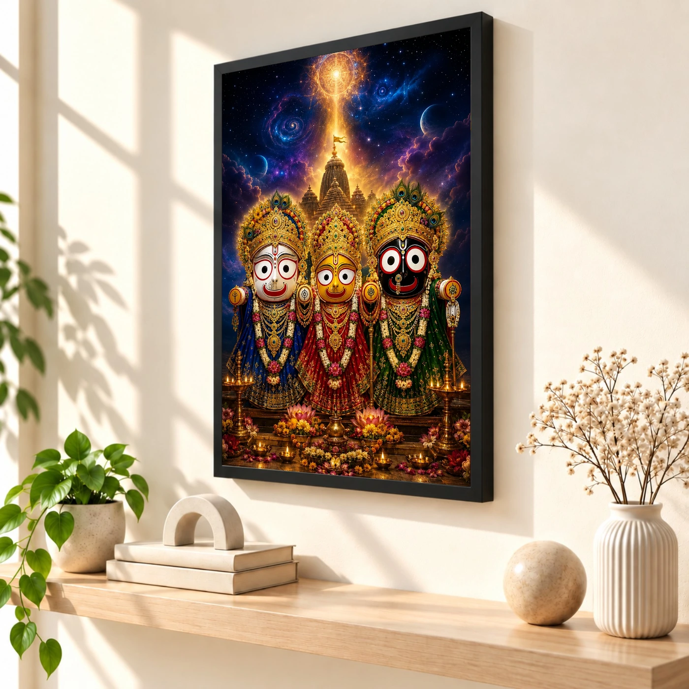 Jagannath Trinity Cosmic Celestial Aura Photo Frame, view 2