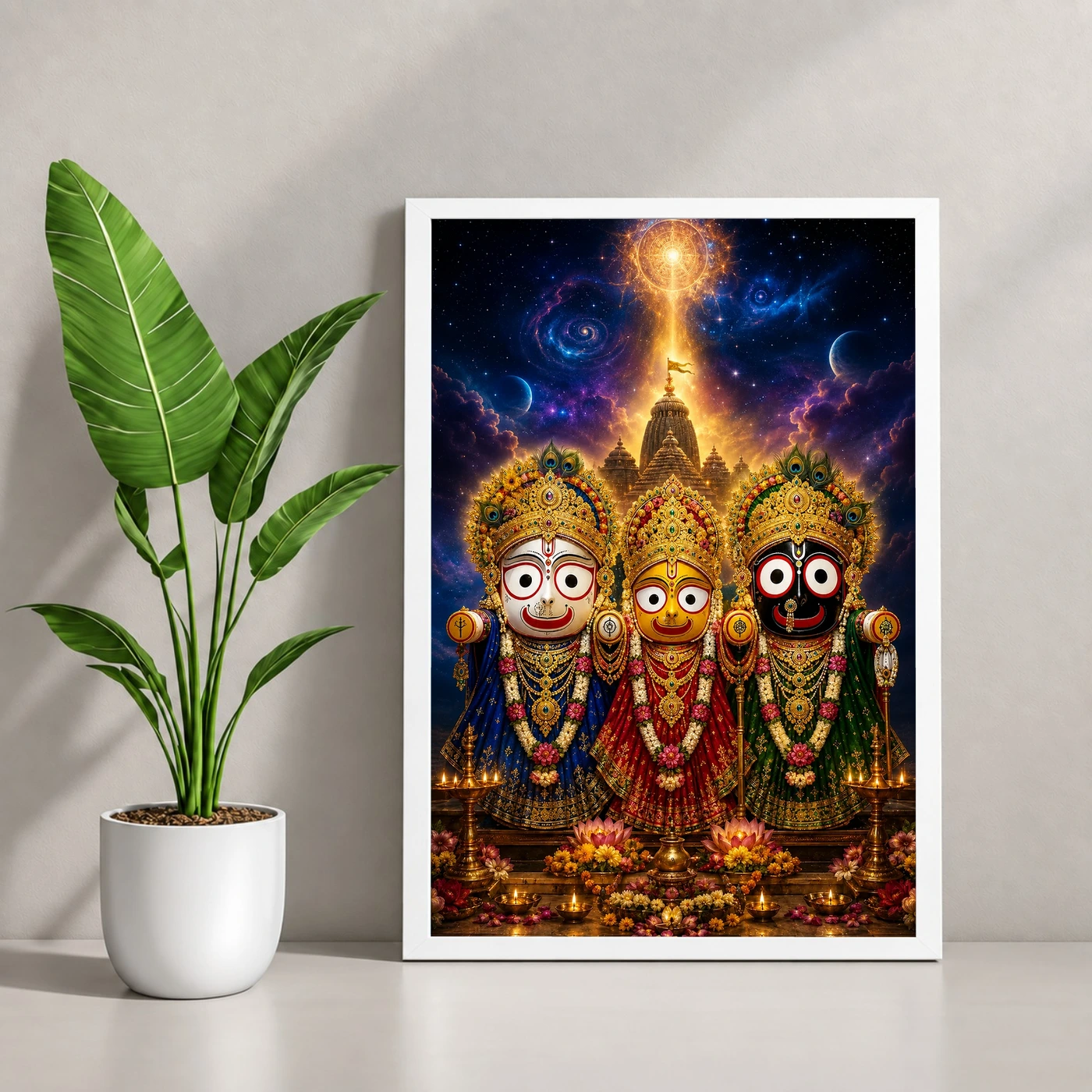Jagannath Trinity Cosmic Celestial Aura Photo Frame, view 4