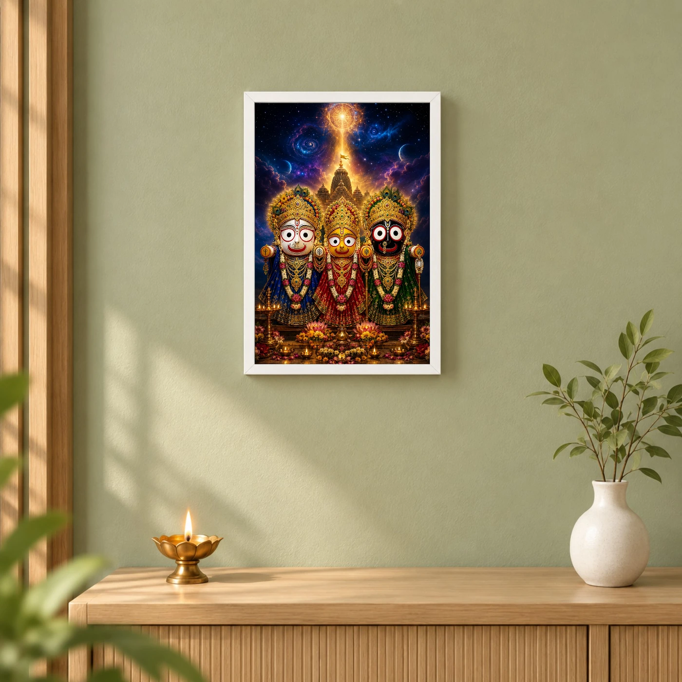 Jagannath Trinity Cosmic Celestial Aura Photo Frame, view 6