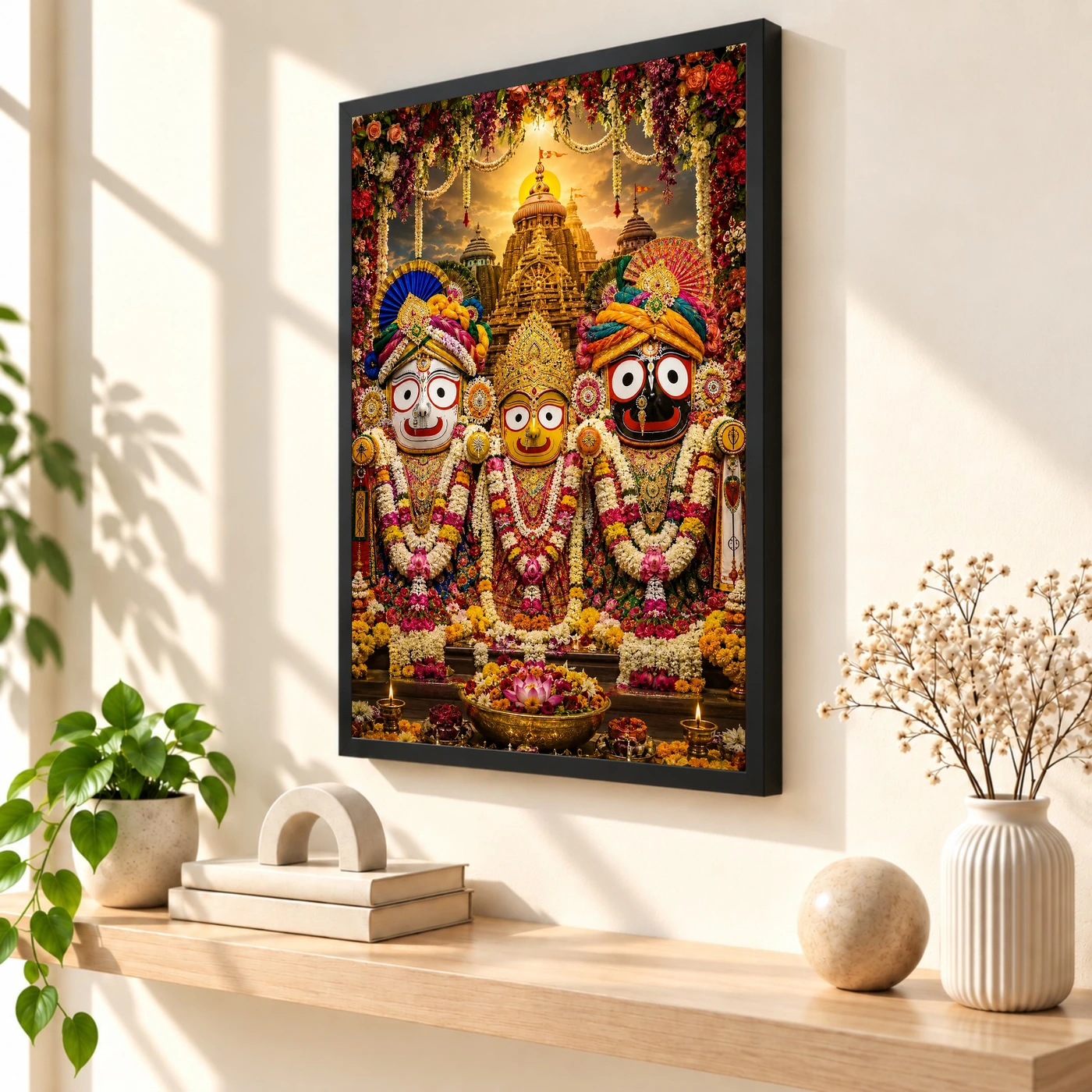 Jagannath Trinity Grand Festival Flower Decoration Photo Frame, view 2