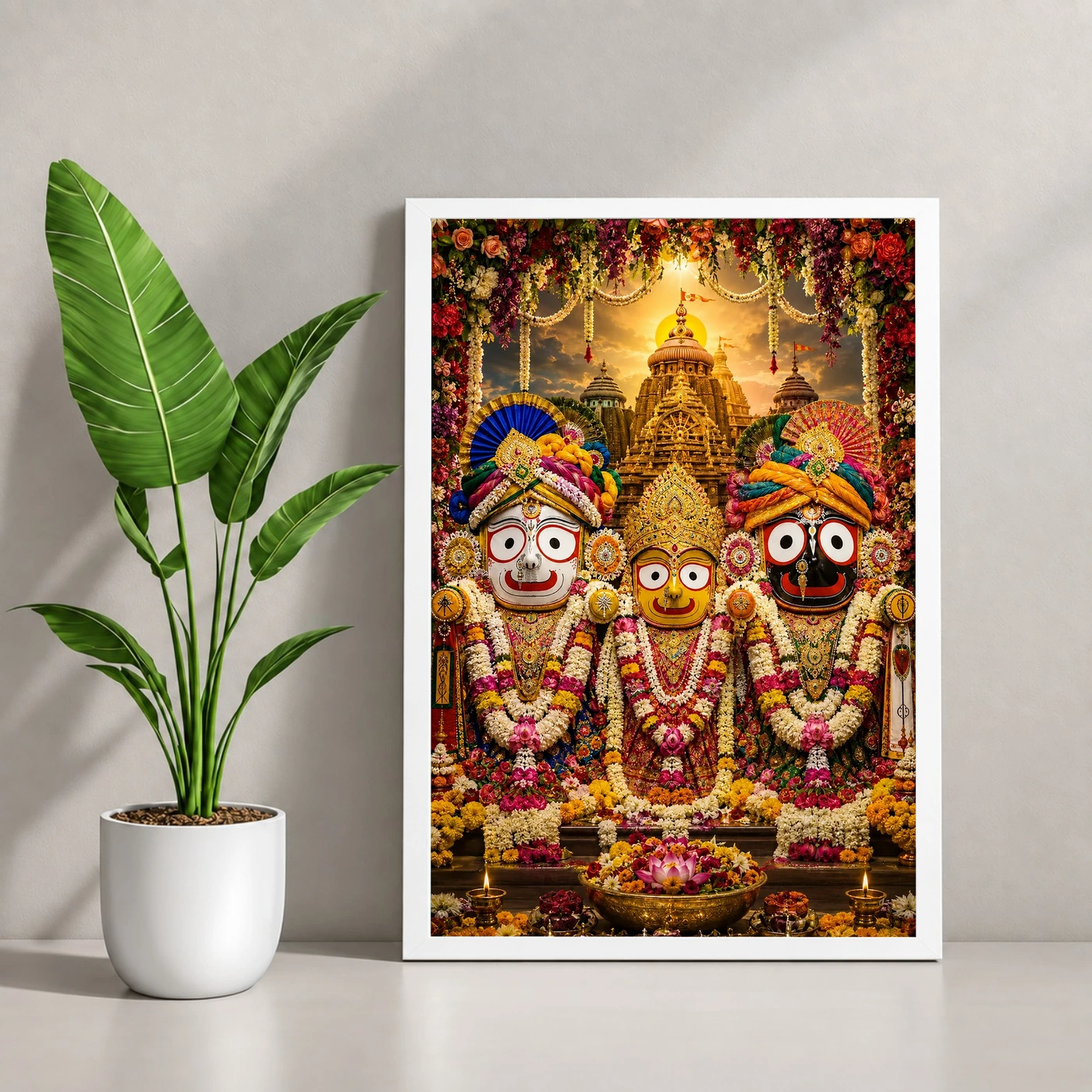 Jagannath Trinity Grand Festival Flower Decoration Photo Frame, view 4