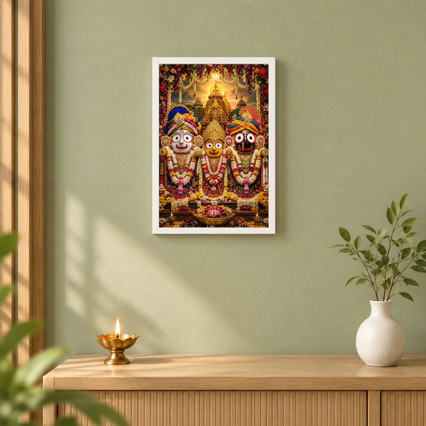Jagannath Trinity Grand Festival Flower Decoration Photo Frame, view 6